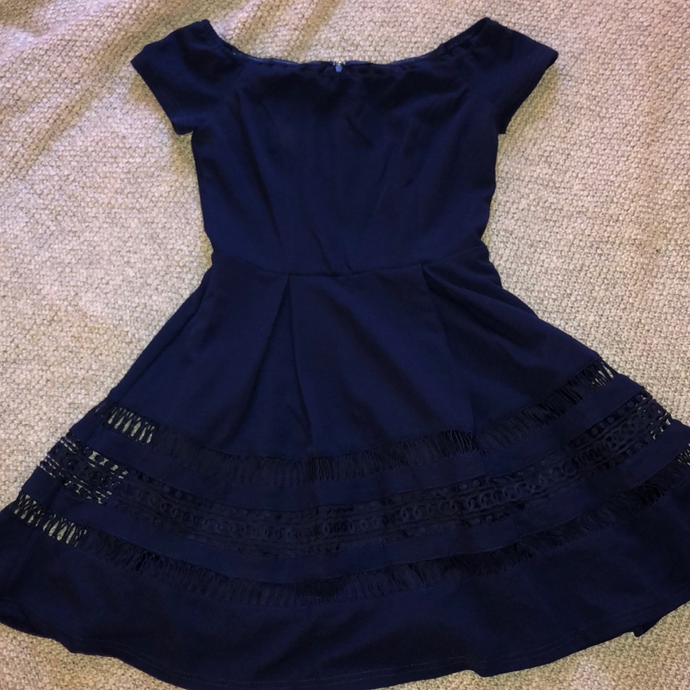 francesca’s navy blue formal dress